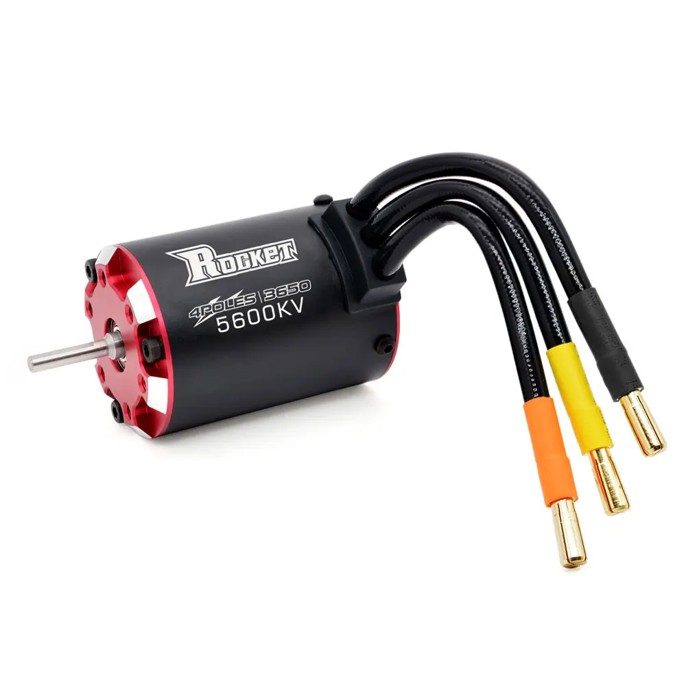Raket V2 3650 5600kv/4700kv/4350kv/3250kv Borstelloze Motor & 45a 60a Esc/Programmakaart Combo Voor 1:10 Rc Auto Rc Boot