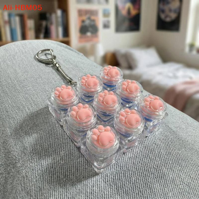 (HB05)Silicone Soft Cat Claws Keyboard Fidget Toys Crystal Keycap Keychain Stress Relief Fingertip Gadget Decompression Toys