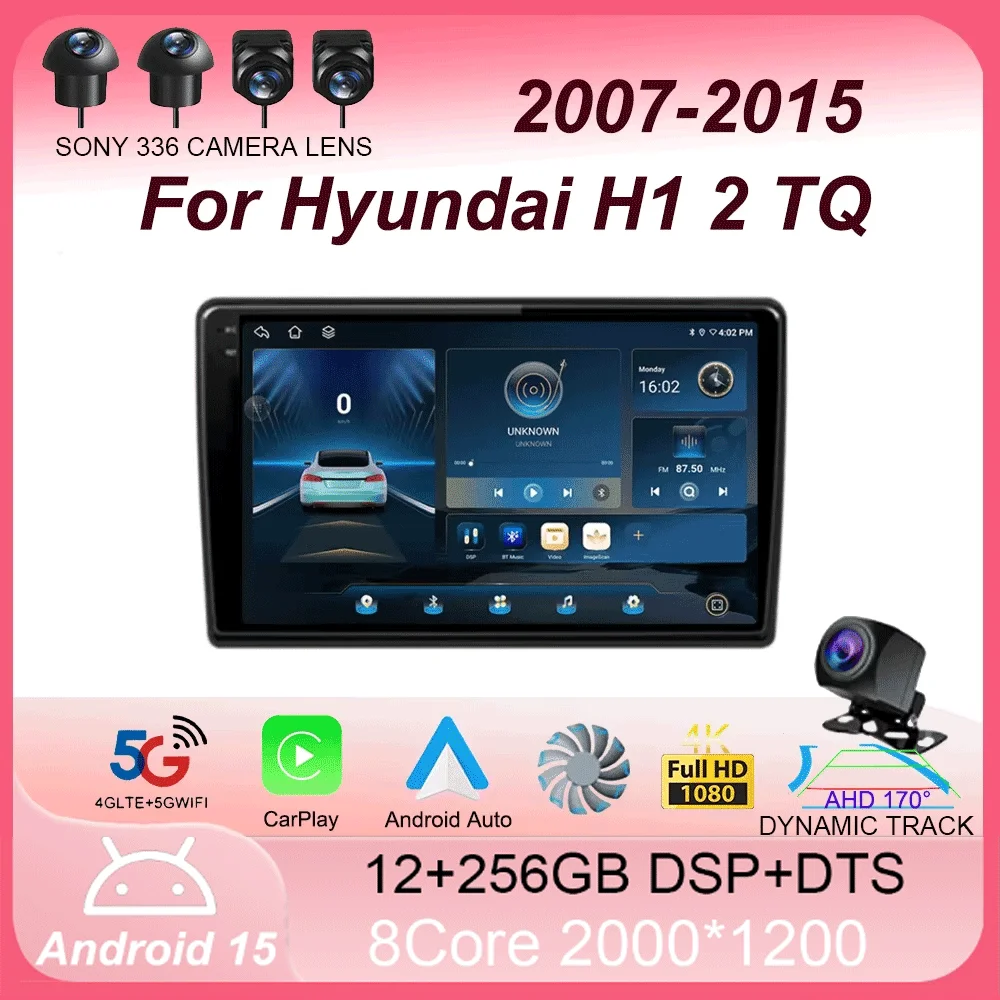 

For Hyundai H1 2 TQ 2007 - 2015 Android 15 Car Radio Multimedia Video Player Navigation stereo GPS 2din