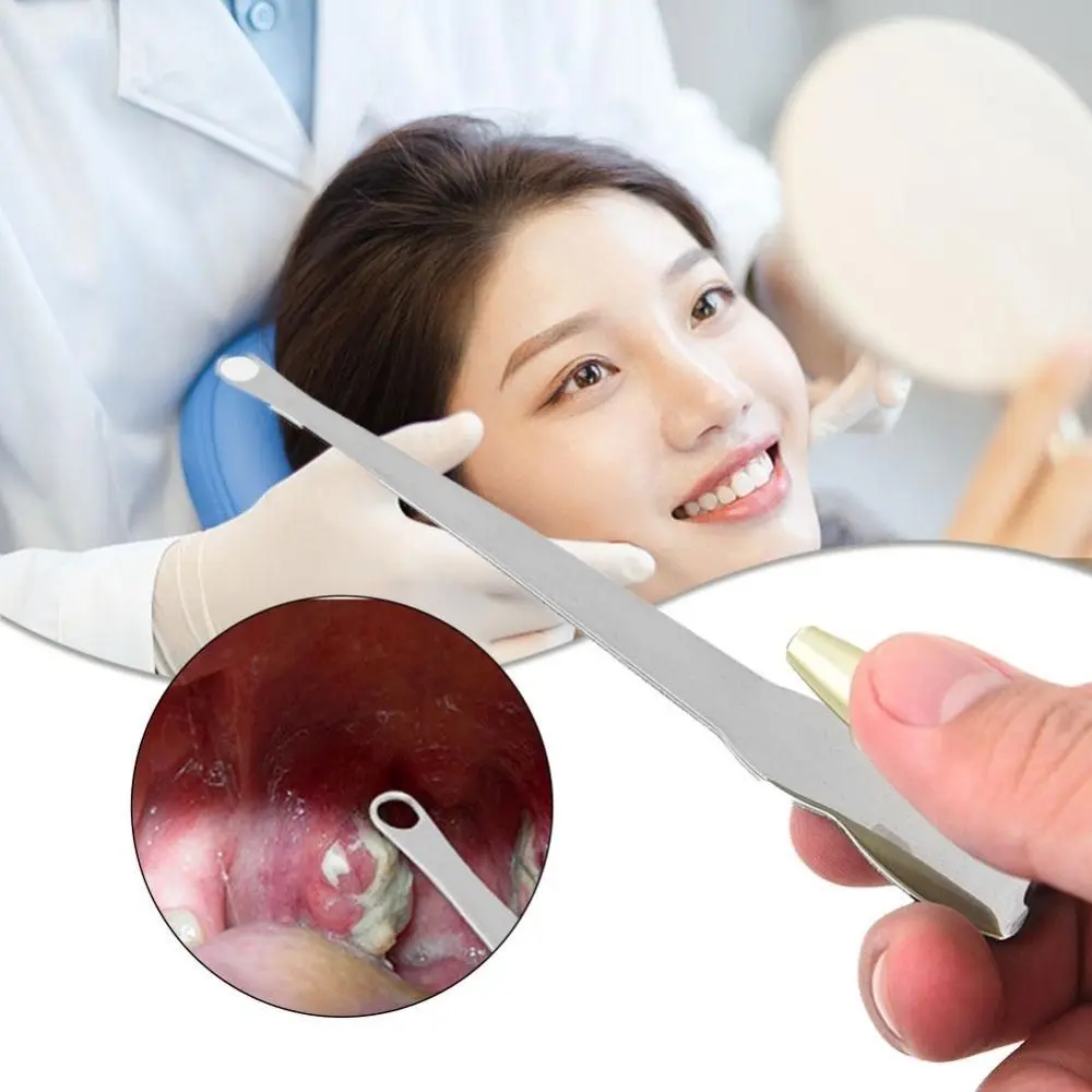 New Remove Stones Clean Mouth Oral Cleaner Stainless Steel Cleaner Removal Kit Tonsil Stone Remove Tool