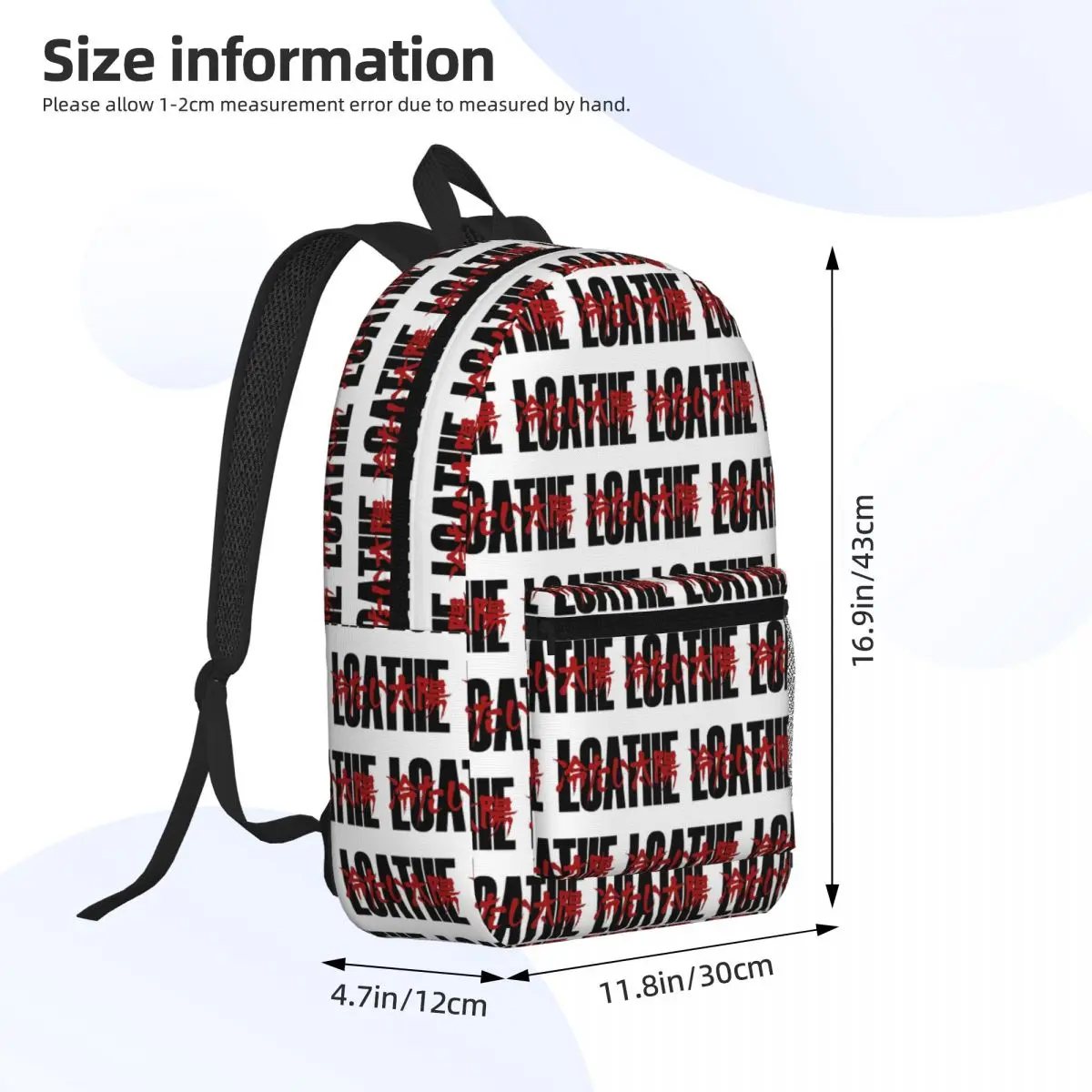 THE Loathe Band Backpack Daypack Large Capacity Kids BookBag School Bag Shoulder Bags for Men Women view 4