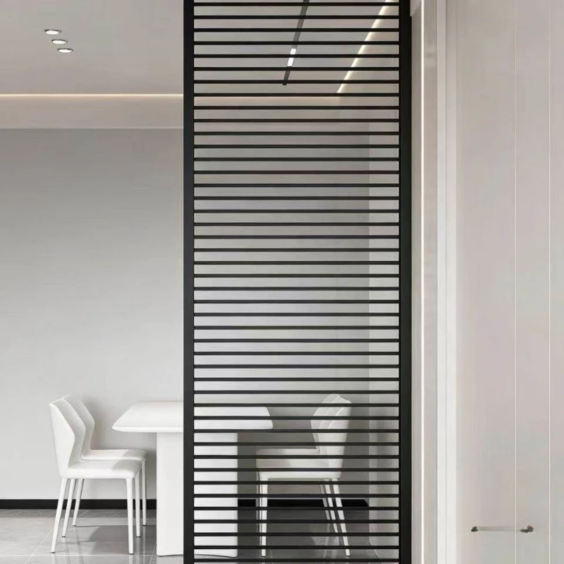 Grille partition glass screen light luxury living room entrance entrance master bedroom dresser to bed bathroom half wall