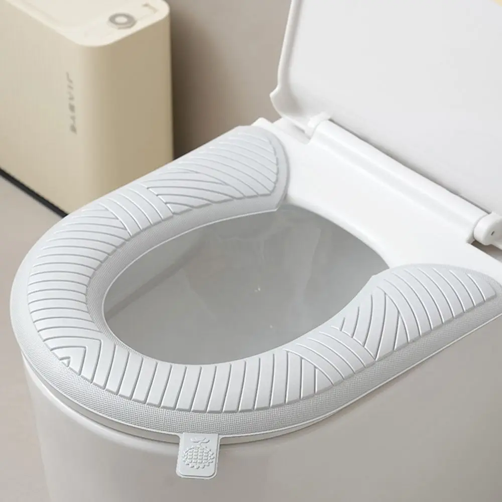 Soft Toilet Seat Cover Thickened U-shape Thickened Toilet Seat Easily Cleanable Non-Slip Toilet Seat Cushion Bathroom Use