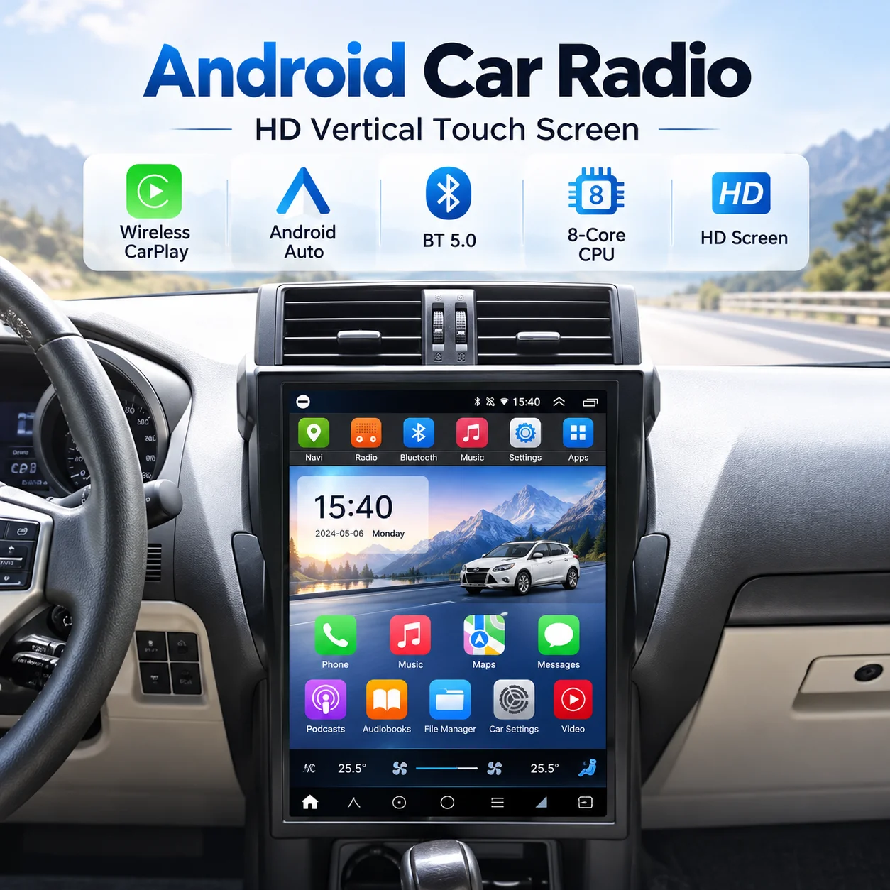 12.1 inch CarPlay Android 13 Car Radio for Ford Explorer 2011-2019 Stereo Multimedia Player GPS Navigation 4G WiFi Head Unit