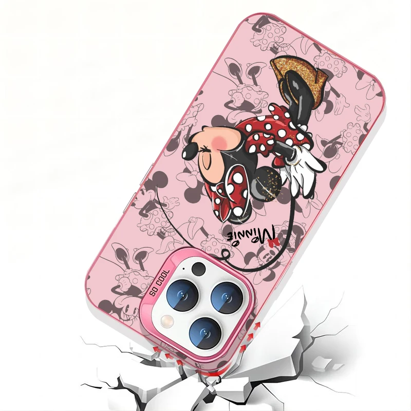 Minnie Mickey Cute For Xiaomi Mi 11 12T 13T Poco F4 F3 X3 X5 C51 C50 M3 M5S Pro Lite 5G Colorful Silver Phone Case