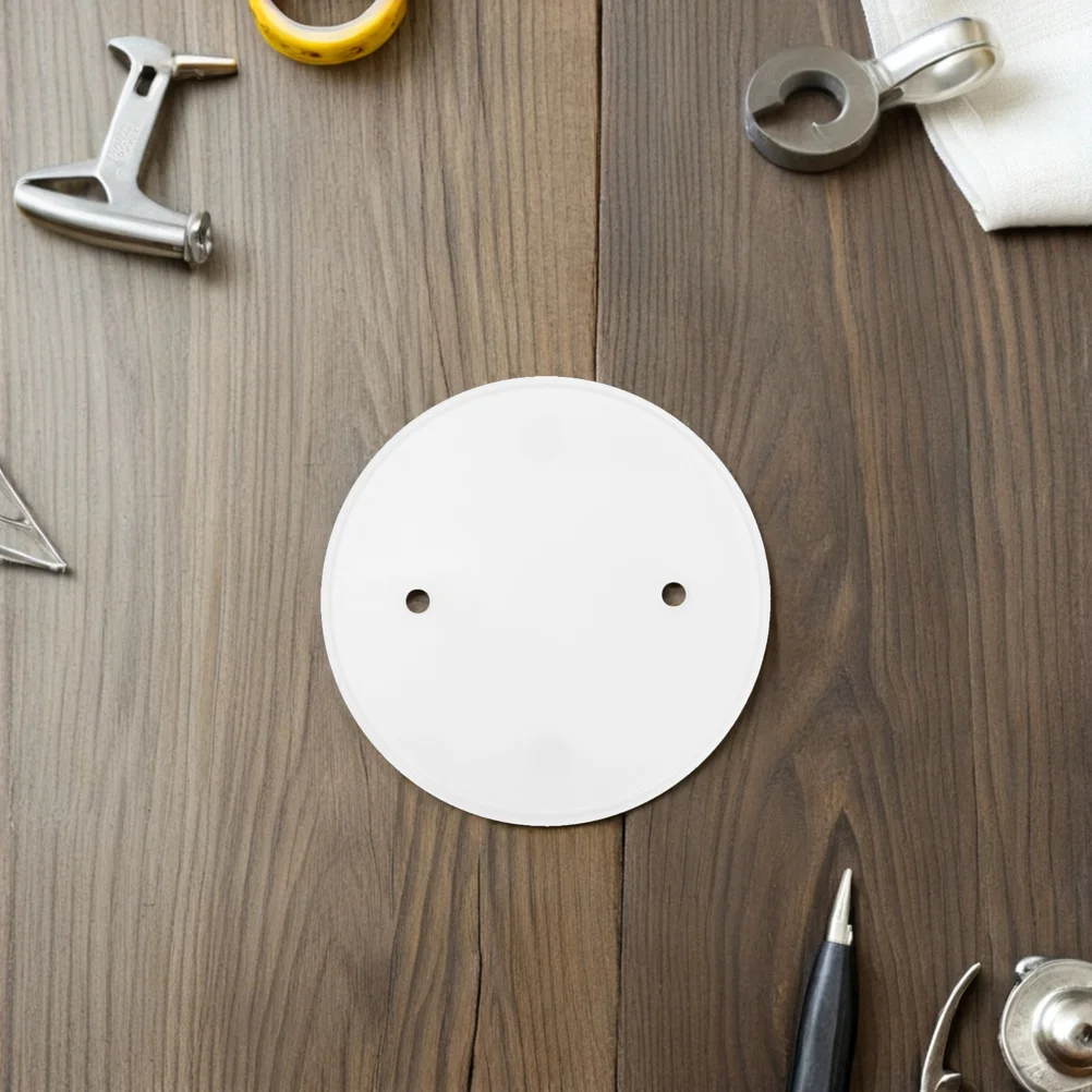 

20pcs Ceiling Blank Round Plastic Electrical Box Plate For Home Office Mall Light Fixture Cover Replacement, Power Cable
