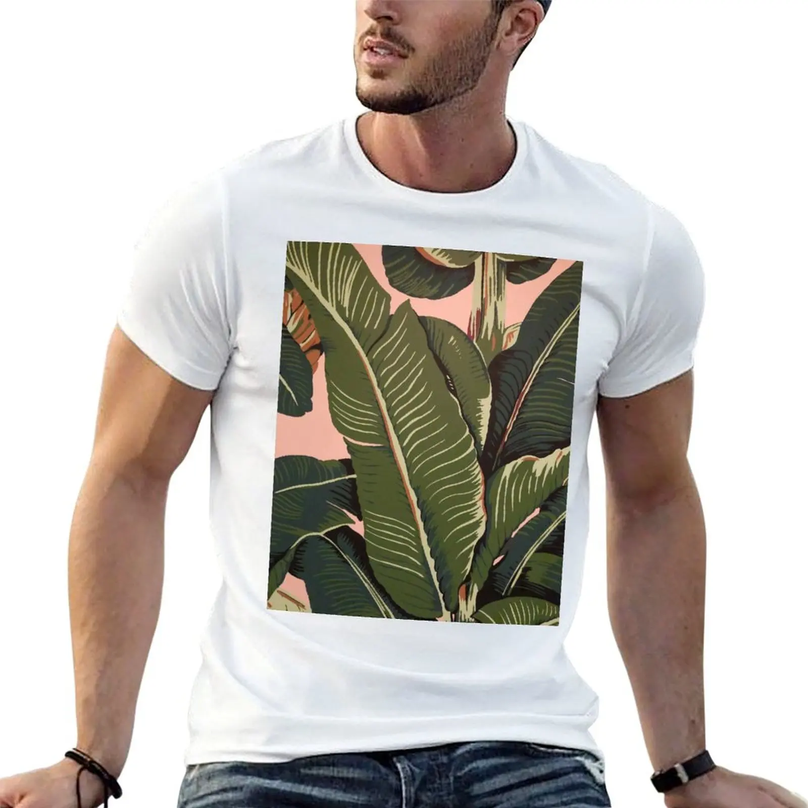 Beverly Hills Wallpaper T-Shirt Work Style Casual T-Shirt