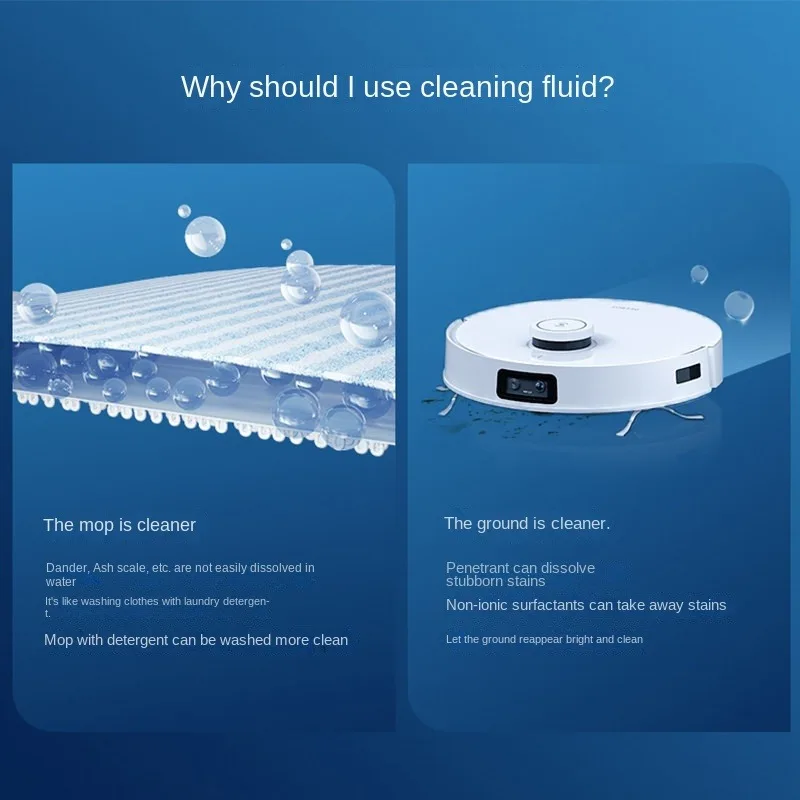 110ml ECOVACS cleaning Fluid Deebot Liquid T20 N9＋T10 OMNI/T10 TURBO/X1 OMNI/X1 TURBO X2/X2pro T20 Floor Cleaning Solution Easy