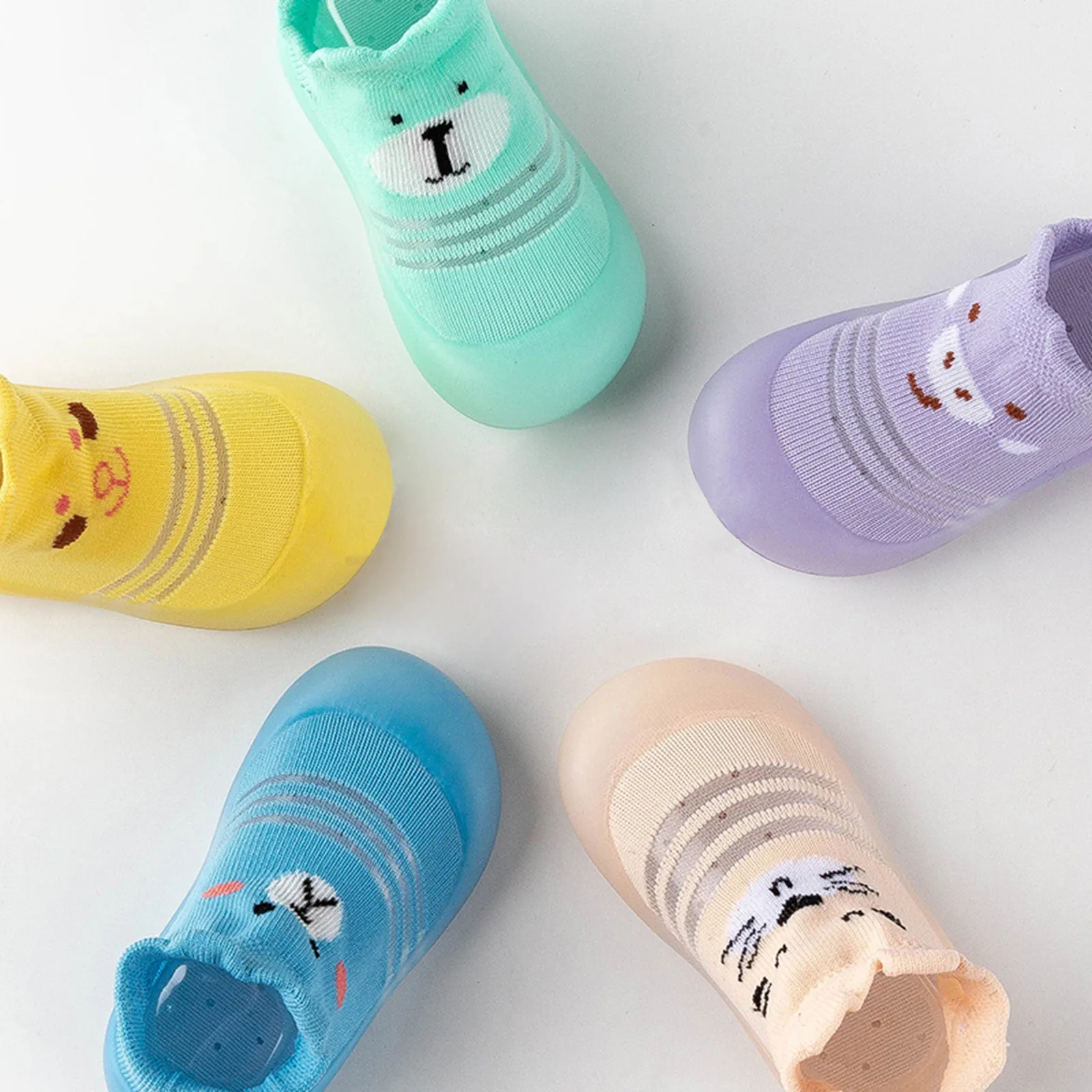 

Cute Cartoon Fox Animal Socks Shoes Toddler Baby Girls Boys First Walking Children Soft Soled Non-slip Child Floor Socks Shoes