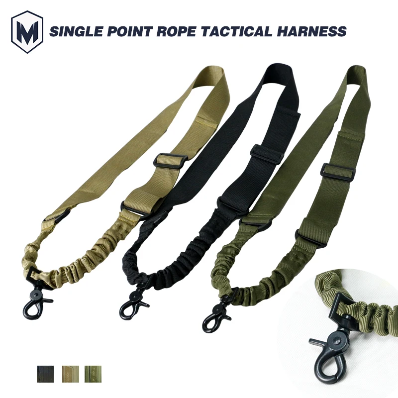 

Shot Gun Belt Hunting Accessories Tactical Gear Tactical Single Point Gun Sling Shoulder Strap with Metal Buckle Airsoft Hunting