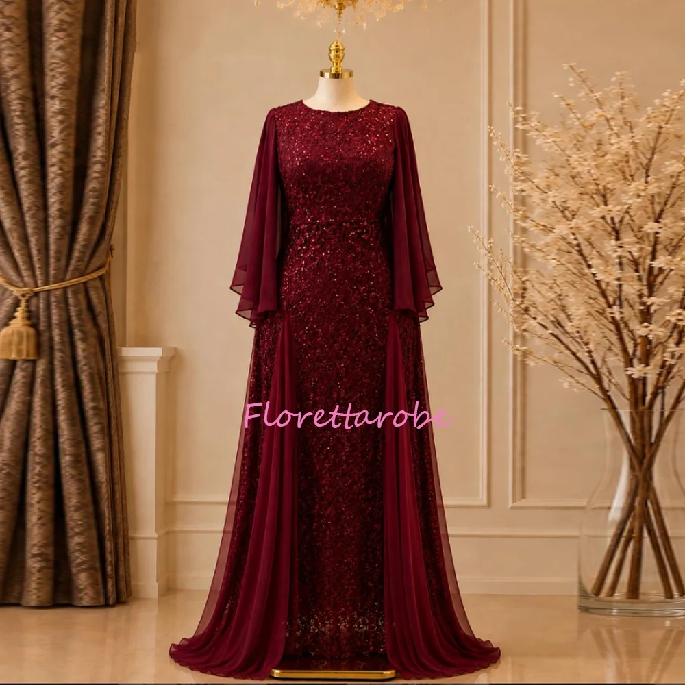 

Customized Mother Of The Bride Dress Sequin O-Neck Elegant Formal Evening Party Mother Dress Wedding Prom Cocktail Dress