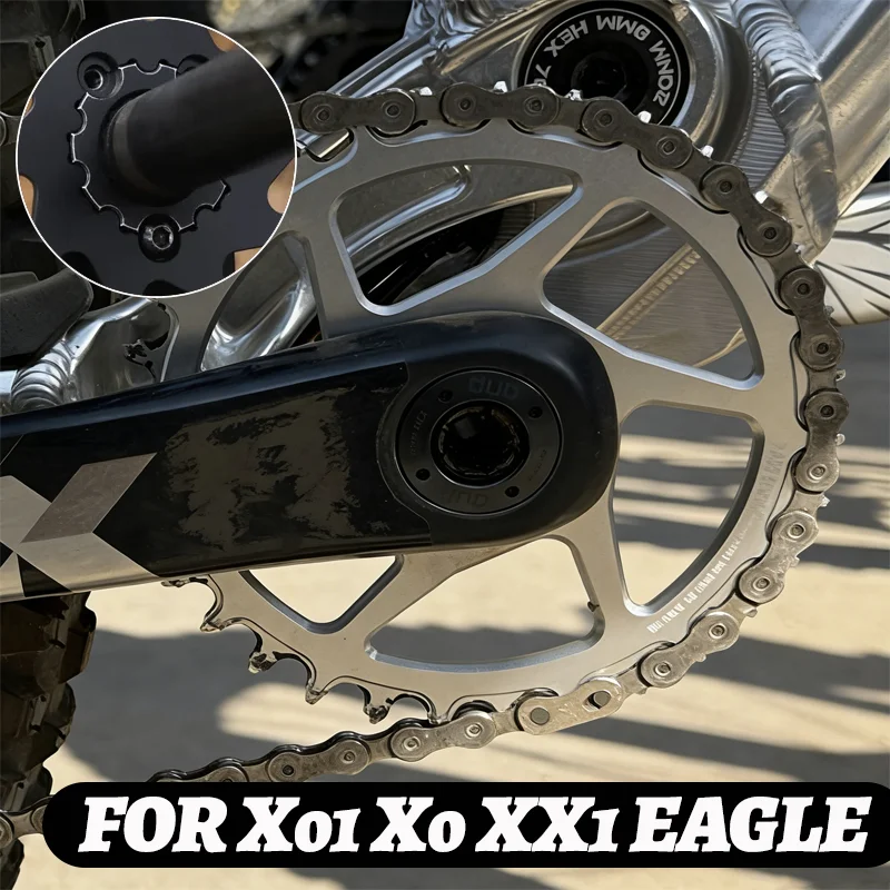 

3 Bolt Chainring Direct Mount Silver Chainring 3 Bolt For Sram Xx1 X1 X01 Xo X9 Nx Eagle Single Mtb Crown 30 32 34 36 38 Teeth