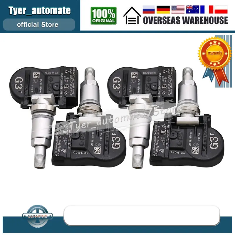 Tyre Pressure Sensors TPMS 433MHz BDMC37140 For Mazda 3 (BP) 2019-2024 B-Hatch Xev 2020-2025 CX-30 2019-2024 CX-5 (KF) 2020-2026