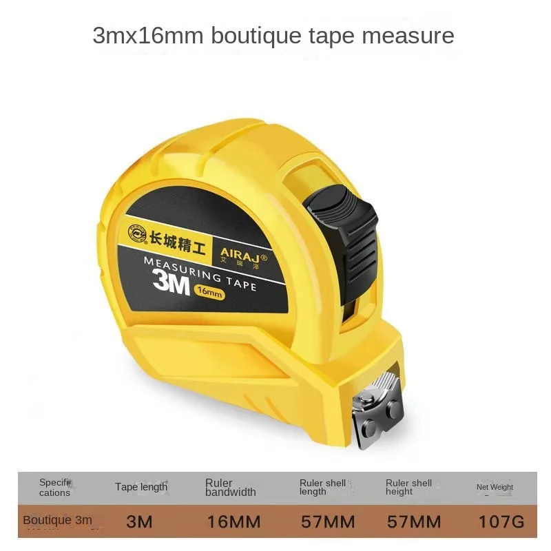 Cinta métrica 3 M 5 M 7,5 M, regla de medición de alta precisión, cinta de acero resistente al desgaste impermeable