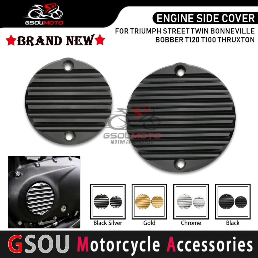 Motorbike Clutch Badge & Acg Inspection Cover For Triumph Street Twin Bonneville T100 T120 Bobber Thruxton Scrambler 900 2016-UP