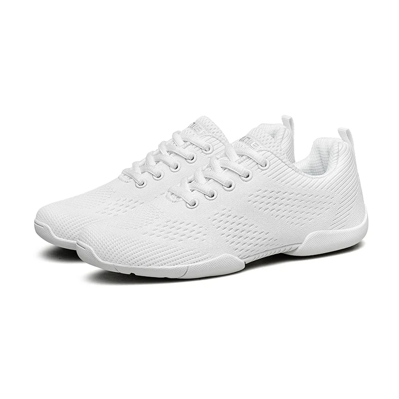 BAXINIER White Cheerleading Dancing Sneakers for Youth Girls Lightweight Perfect for Athletic Training Tennis Walking and Cheer