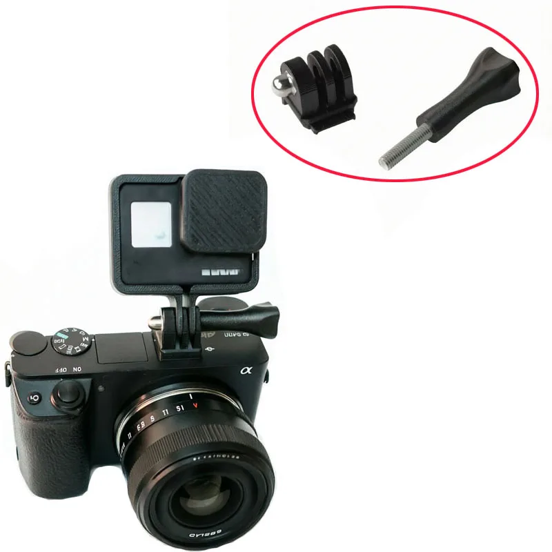 1Set For Sony Camera Standard Hot-Shoe Mount Adapter GoPro-Style Interface Action Camera Holder 3D-Printed DIY Accessories