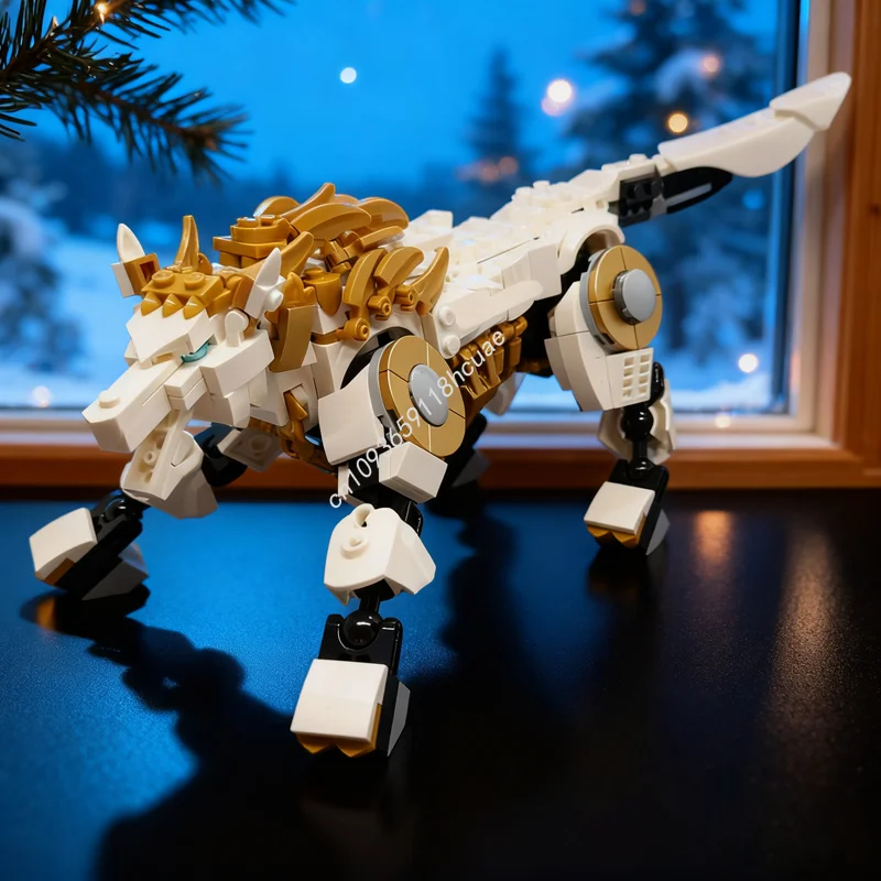

353 шт. MOC Fenrir Machina, модель строительных блоков, архитектура, сборка, креативная идея, игрушка, образование, Рождественский подарок, детский день рождения