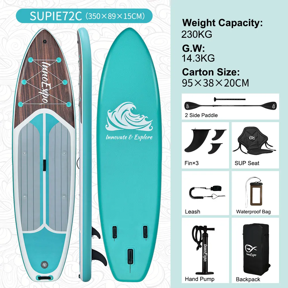 InnoExpo Opblaasbaar Stand Up Paddle Board met accessoires Opblaasbaar Paddleboard Surf Sup Board Antislip Watersport Paddleboard