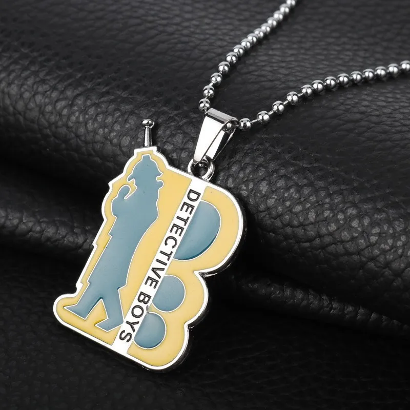 New Detective Conan Enamel Pin Cosplay Brooches Character Pendant Keychain Men's Car Accessories Creative Key Holder Gift