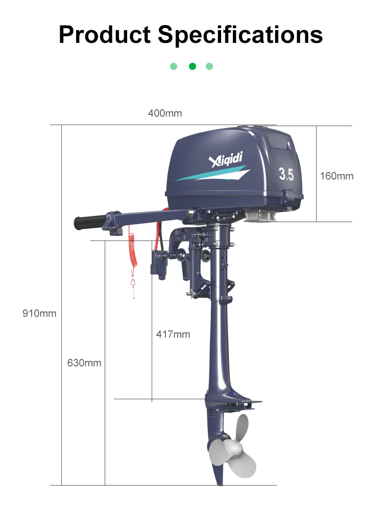 Aiqidi E3 nuevo modelo de energía, motor fueraborda pequeño