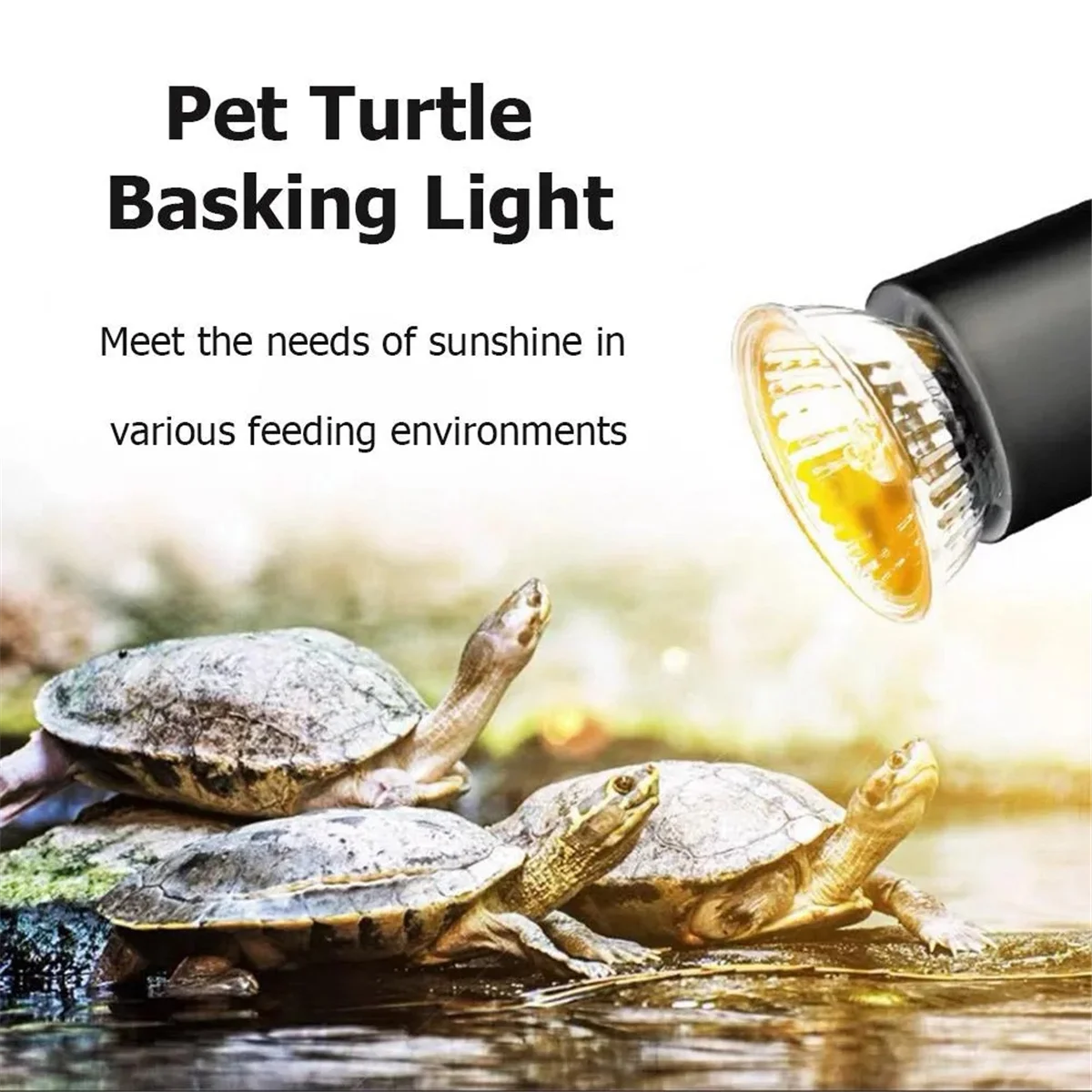 A71P 10PCS Reptile Lamp Bulb Turtle Basking UV Light Bulbs Heating Light Full Spectrum Sunlamp for Amphibians,50W