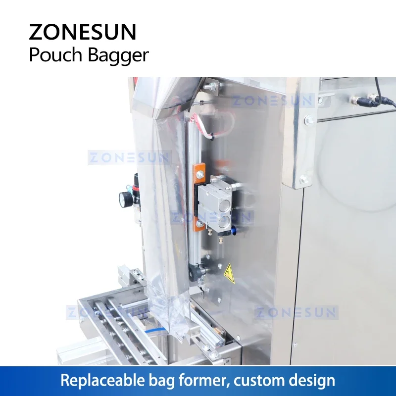 ZONESUN التلقائي العمودي شكل الحبيبية كيس مزموم وزنها ملء آلة الختم VFFS التعبئة والتغليف مجمعة حقيبة التعبئة ZS-FSK1000