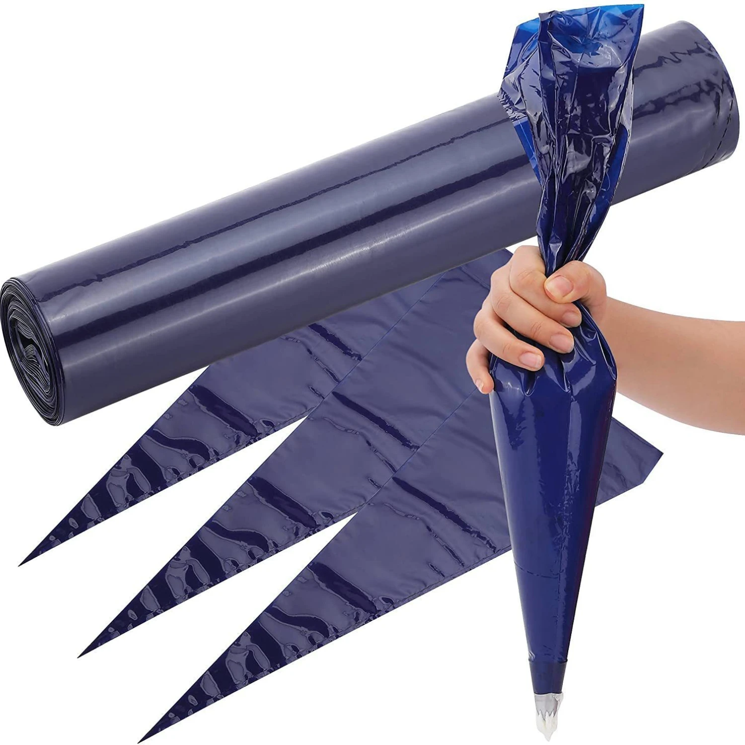 22/50Pcs Extra Large Disposable Pastry Bag Blue Thickened Piping Bag 21 Inch Icing Bags Cake Baking Tools