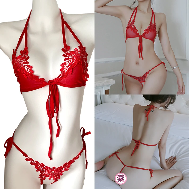 

Sexy Three-Point Lace Lingerie Set, Exotic Outfits, Halter Strap Corsets And Thongs, Sexy Games, Pure Panties, Bra Straps