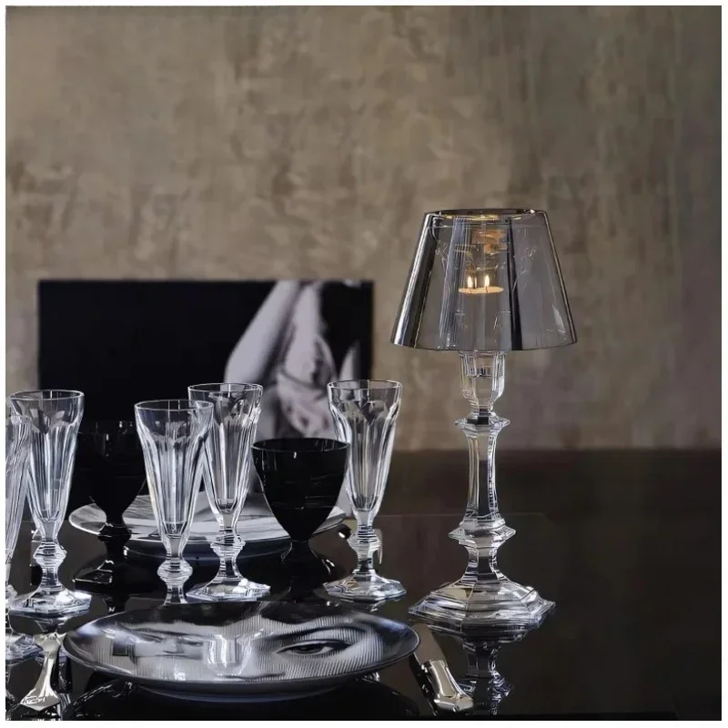 2026 Unique Crystal Candle Holder Home Decoration Light Luxury Wedding Gift Atmosphere Candlestick