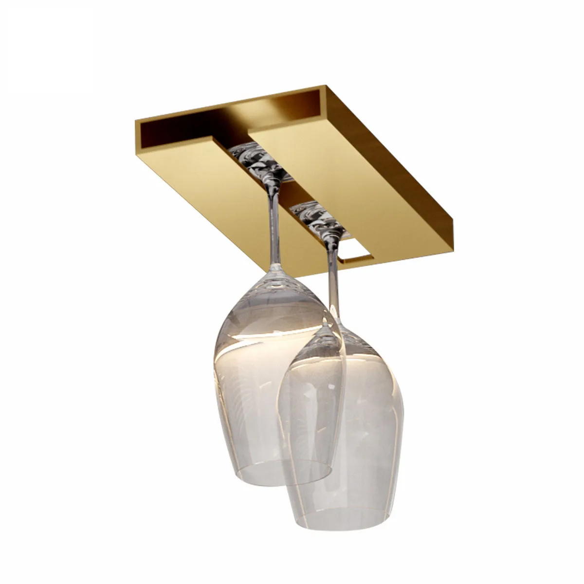 DEOUNY Space Aluminum Hanging for a glass of wine Standing for a glass of wine wine glasses hanging rack No punching required