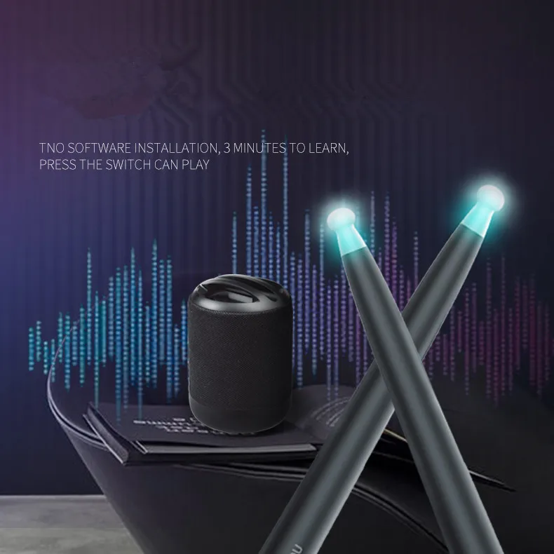 2025 Somatosensory Drum Kits Electronic Drumsticks Virtual Air Drum Stick with Drum Control Console for Beginners Induction Toys