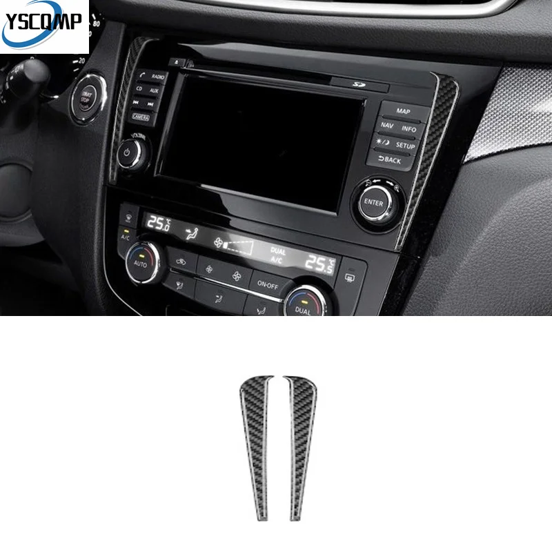 

Car Navigation Display Decorative Sticker Decal Carbon Fiber Interior Trim Cover for Nissan X-Trail 2014-2018 Accessories