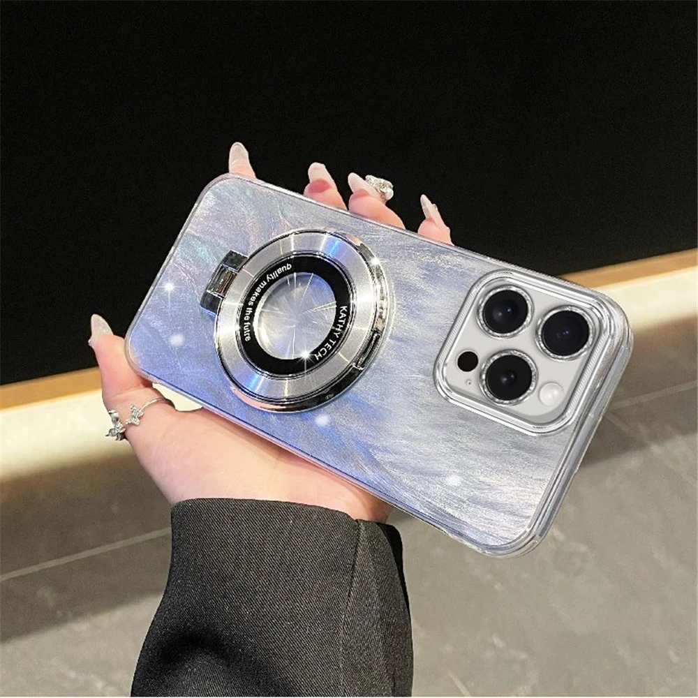 الفاخرة حبة سوار قوس قضية الهاتف آيفون 16 15 14 13 12 11 برو ماكس X XS ماكس XR 7 8 زائد بريق الليزر غطاء مقاوم للصدمات #2