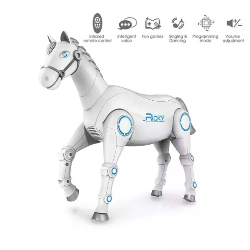 RC Smart Robot Horse Interactive Remote Control Animal Intelligent Dialogue Sing Dance Pet Electronic Music Toys