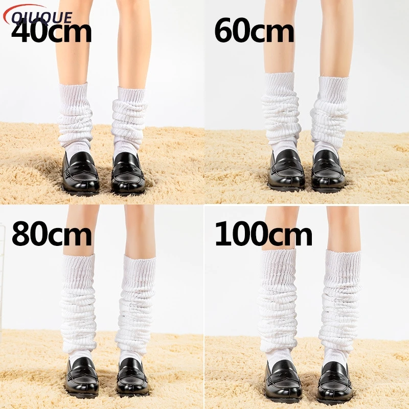 White Black Loose Socks Slouch Boots Stockings JK Uniform Accessories Leg Warmers Cosplay Socks for Women Girls image 4
