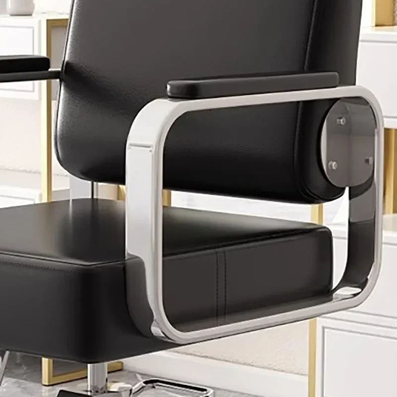 Gold Salon Beauty Barber Chair Aesthetic Personalized Lifter Classic Chair Swivel Cheap Minimalist Fashionable Cadeira Furniture