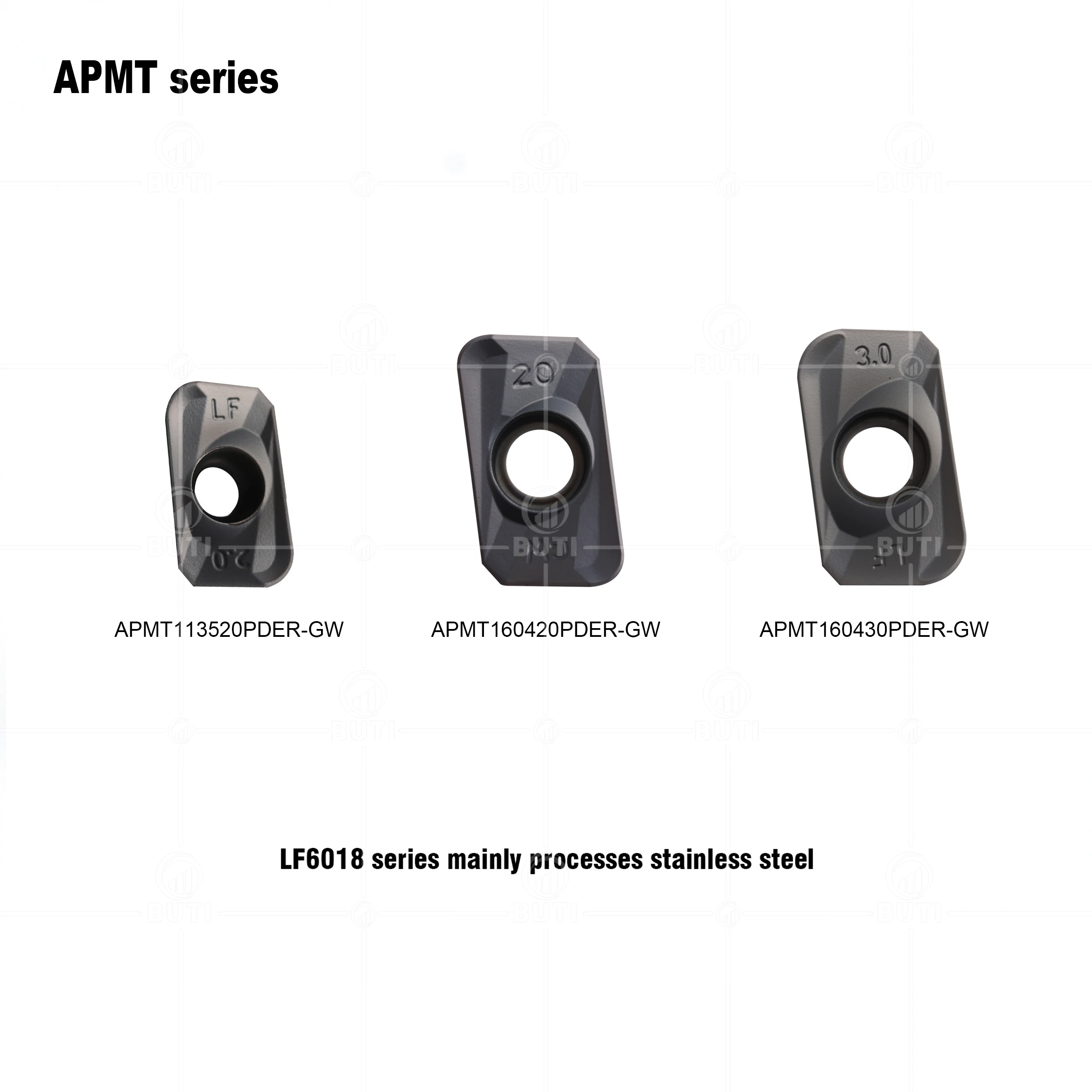 Imagem -05 - Lâminas de Trituração para Processamento de 100 Original Torno Apmt113520pder Apmt160420 430pder-gw Lf6018 Aço Inoxidável