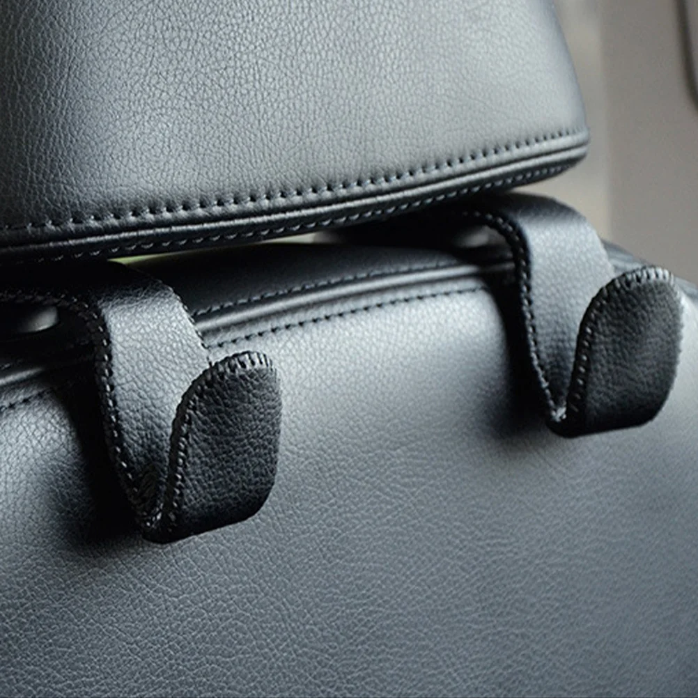 

Car Back Headrest Hanger PU Rotatable Organizer Seat Hooks Metal Car Purse Holder Durable Auto Accessories