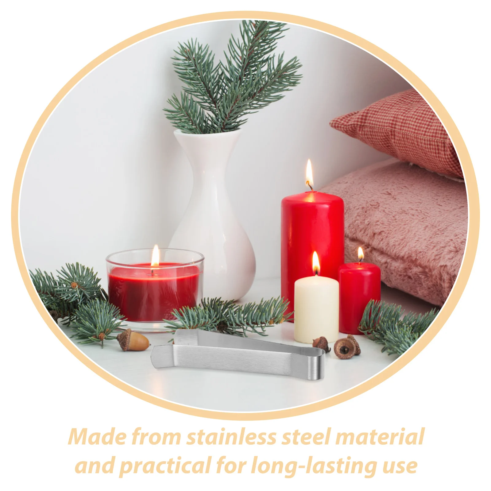 4 قطعة كليب الفولاذ المقاوم للصدأ الفتيل المعدني المشبك لآمنة إطفاء الحريق المشبك استخدام لهب طفاية أداة