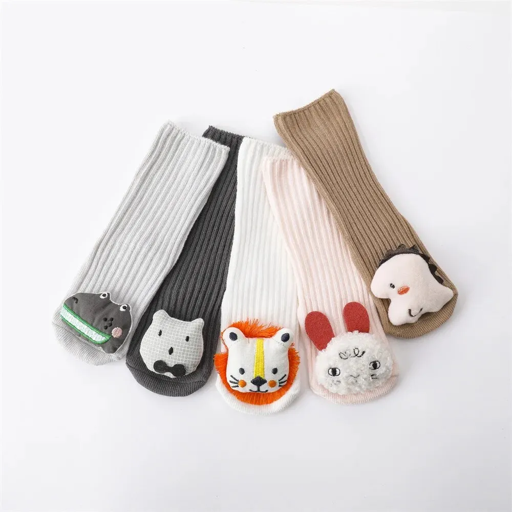 New Four Seasons General Korean Version of Simple Cartoon Cute Floor Socks Soft Feet 0-2 Years Old Baby Walking Shoes