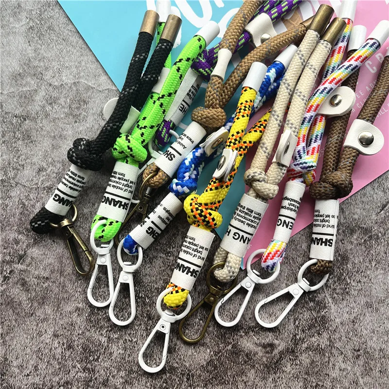 Creative Braided Mobile Phone Lanyard Short Men\'s and Women Ornaments Shell Universal Anti-lost Chain Strap Keychain Accessories