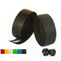 2.3M Road Carbon Fiber Bike HandleBar Tape Cycling Race Bicycle Grips MTB Cork Handlebar Tapes 2 Bar Plugs Mountain Belt Straps