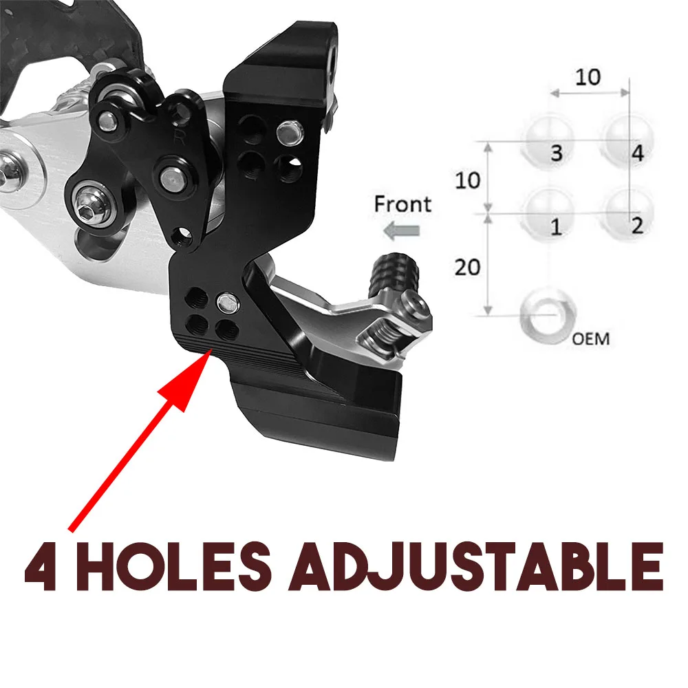 4 Holes Adjustable Rearsets For DUCATI Panigale V2 1199 1299 899 959 Motorcycle Accessories Footrests Foot Rest Pegs Pedals Kits