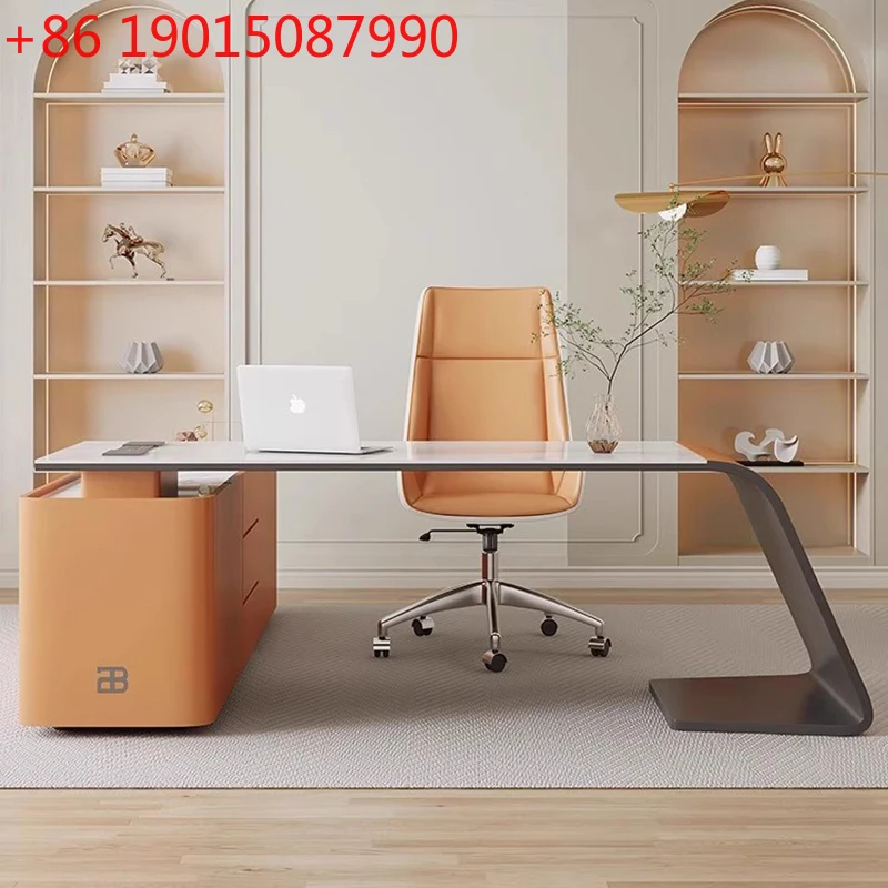 

Современный офисный стол для руководителя, конференц-зала и приемной, минималистичный дизайн, эстетичная коммерческая мебель для офиса