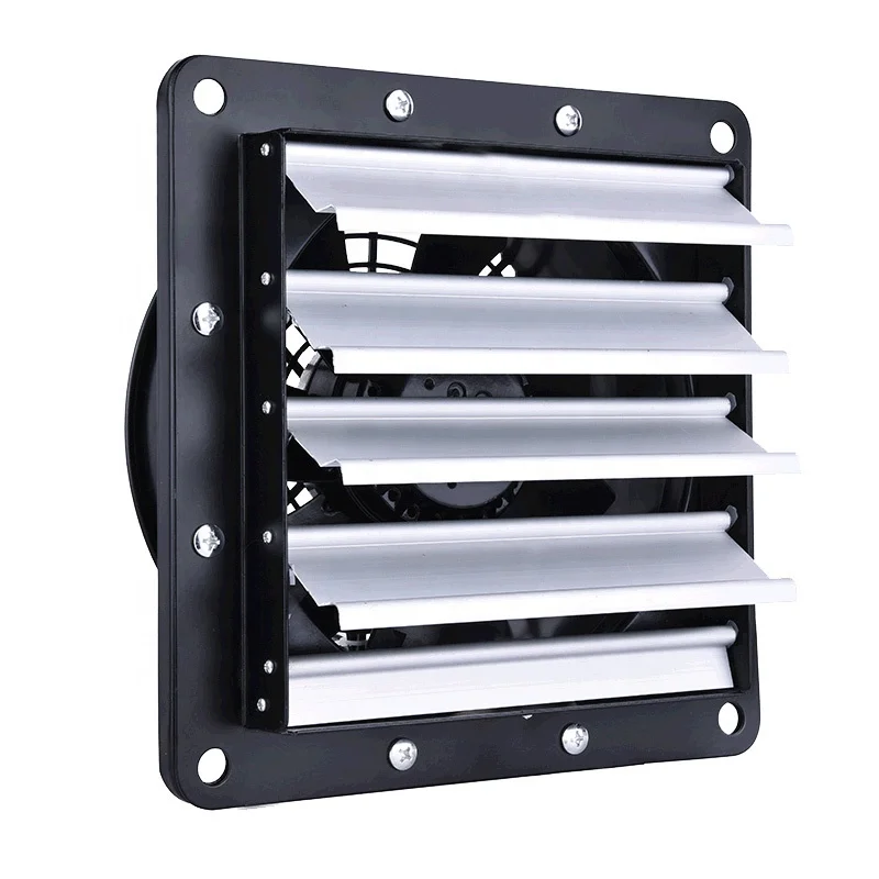 

Custom 400mm Low-noise Square Axial Fan Wall Mounted Exhaust Fan With Louver Shutter