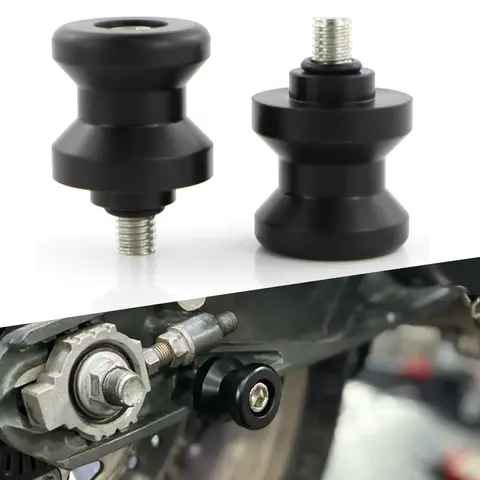M6 M8 POM Swing Arm Spools Sliders Stand Bobbins Plastic 6mm 8mm Black For Honda Suzuki Yamaha BMW Ducati KTM Triumph Aprilia