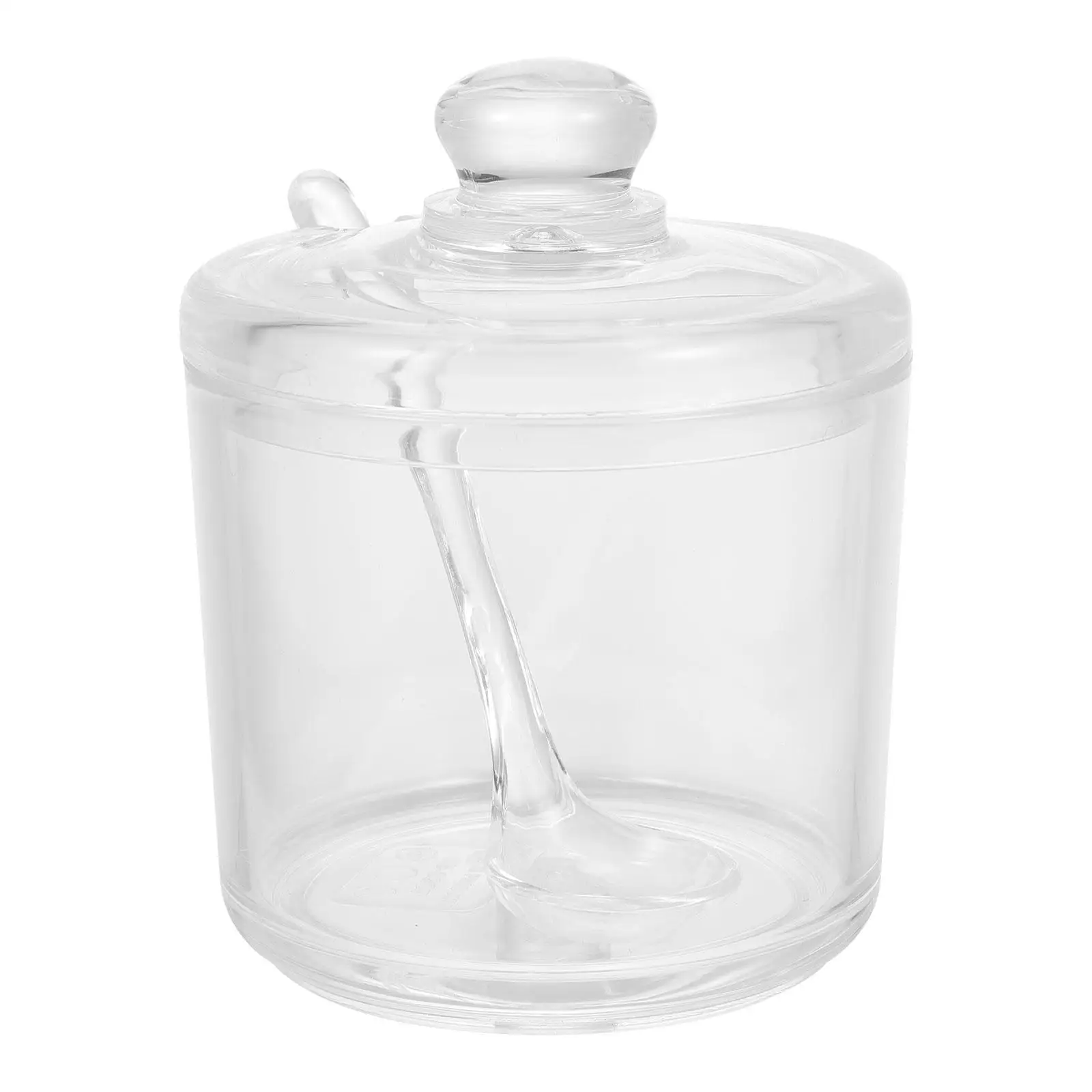 Seasoning Bottle Set Canister Clear Bowls Cute Sugar Container Small Holder Jar Dispenser with Lid and Spoon Glass