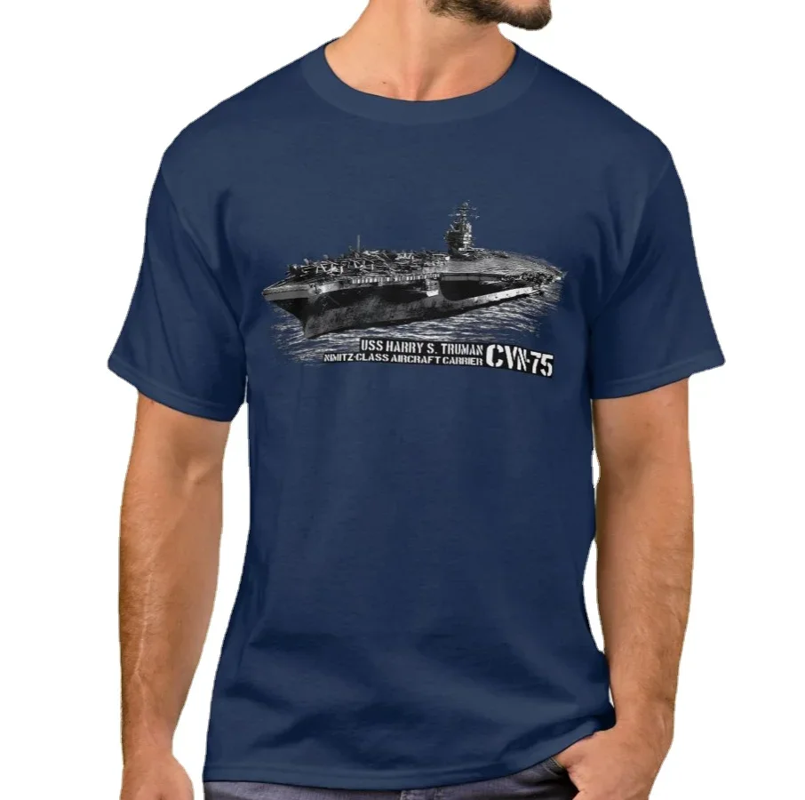 USS Nimitz Class CVN-75 Harry S. Truman Aircraft Carrier T-Shirt. Summer Cotton Short Sleeve O-Neck Mens T Shirt New S-3XL