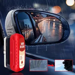 Car Glass Cleaner with Sponge 120ml Window Windsheild Oil Film Removal Agent Long-Lasting Car Glass Cleaning Brush Stain Remover